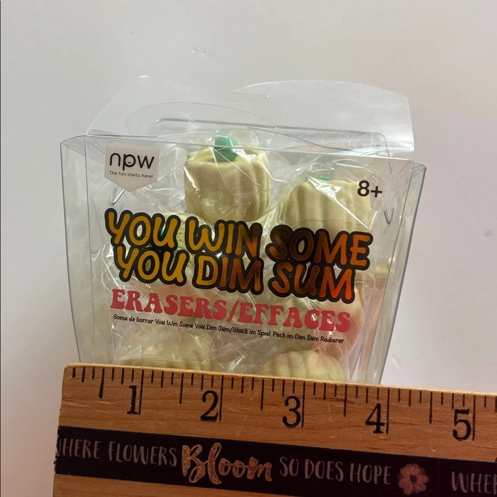 You Win Some You Dim Sum Novelty Erasers White Dumpling Set Dim Sum Erasers